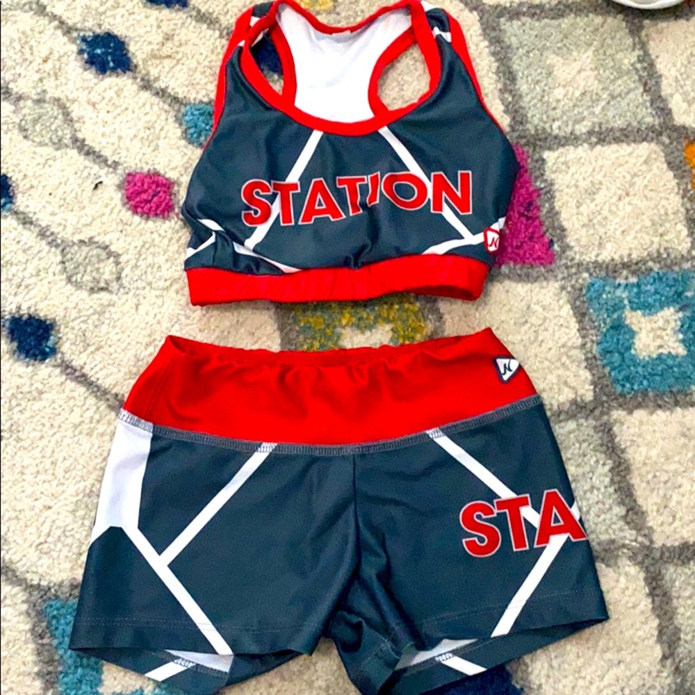 Athletic Set / cheer shorts and bra